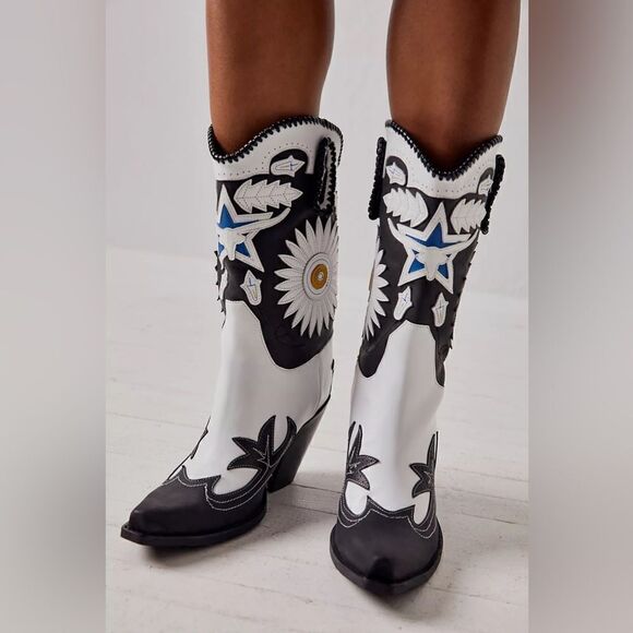 Free People c Jeffrey Campbell Conlon Cowboy Boots - Picture 4 of 8